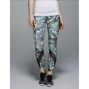 Lululemon Inspire Tight II *Full-On Luxtreme (Mesh) Iridescent Multi Sz 4 EUC
